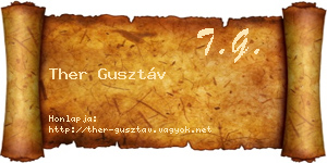 Ther Gusztáv névjegykártya