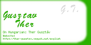 gusztav ther business card